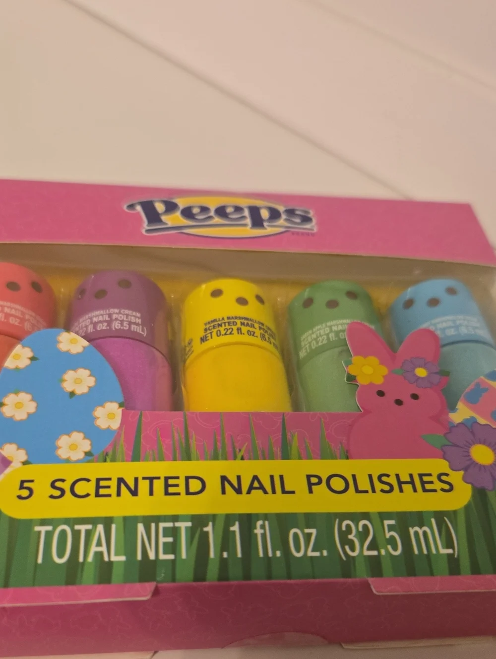 Peepa Scented Nail Polish Set - Pink, Purple, Yellow, Green, Blue Set of 5 Nwt
